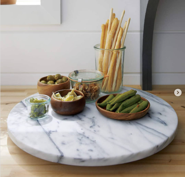 PLATEAU ROND 29 CM MARBRÉ